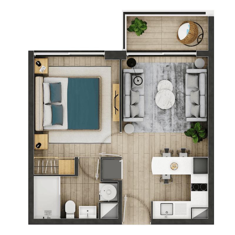 Departamento Jardín del Norte Tipo A